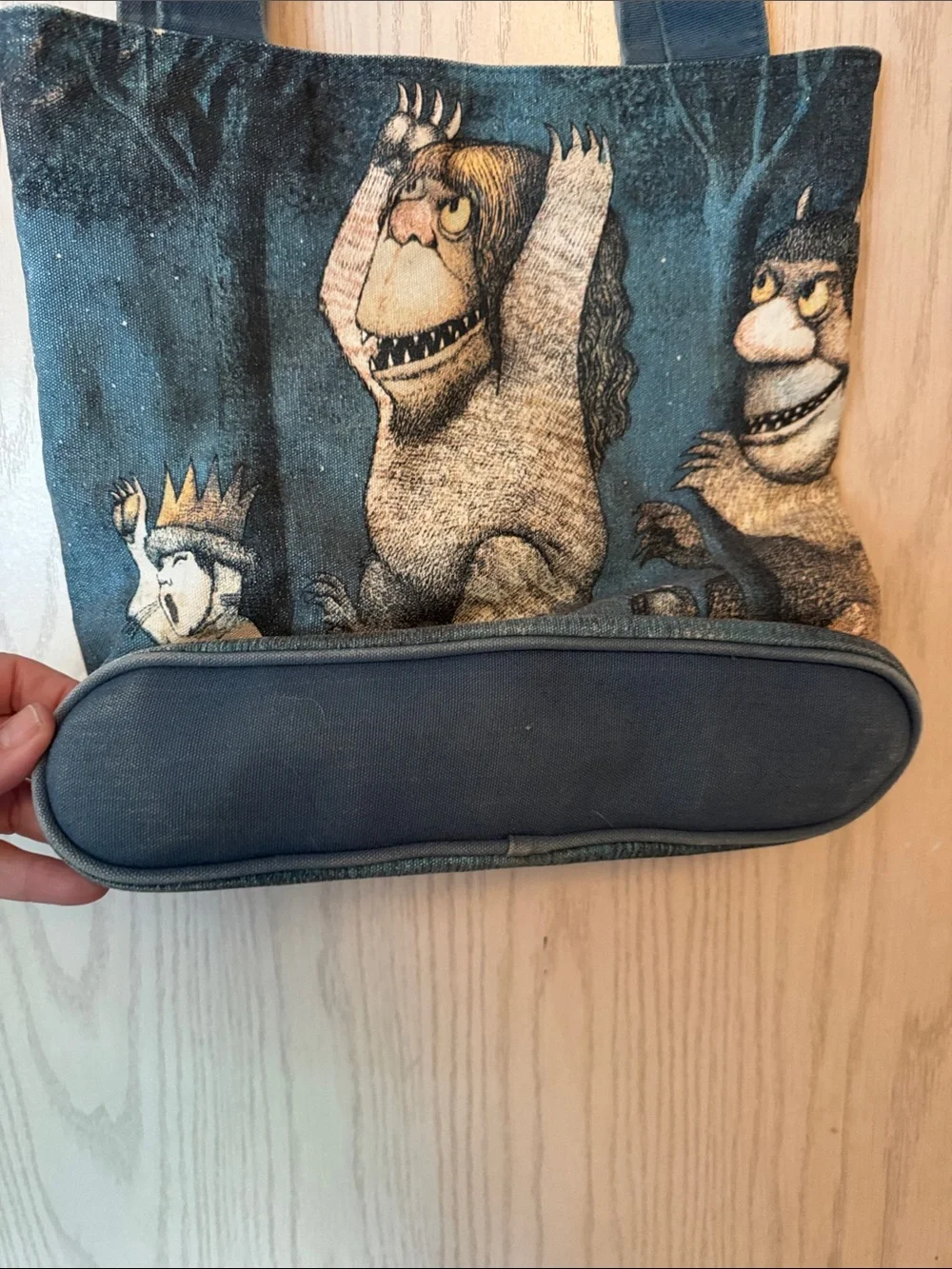 Canvas tote bag, Where the wild things are Monster Illustration Tote Bag -
